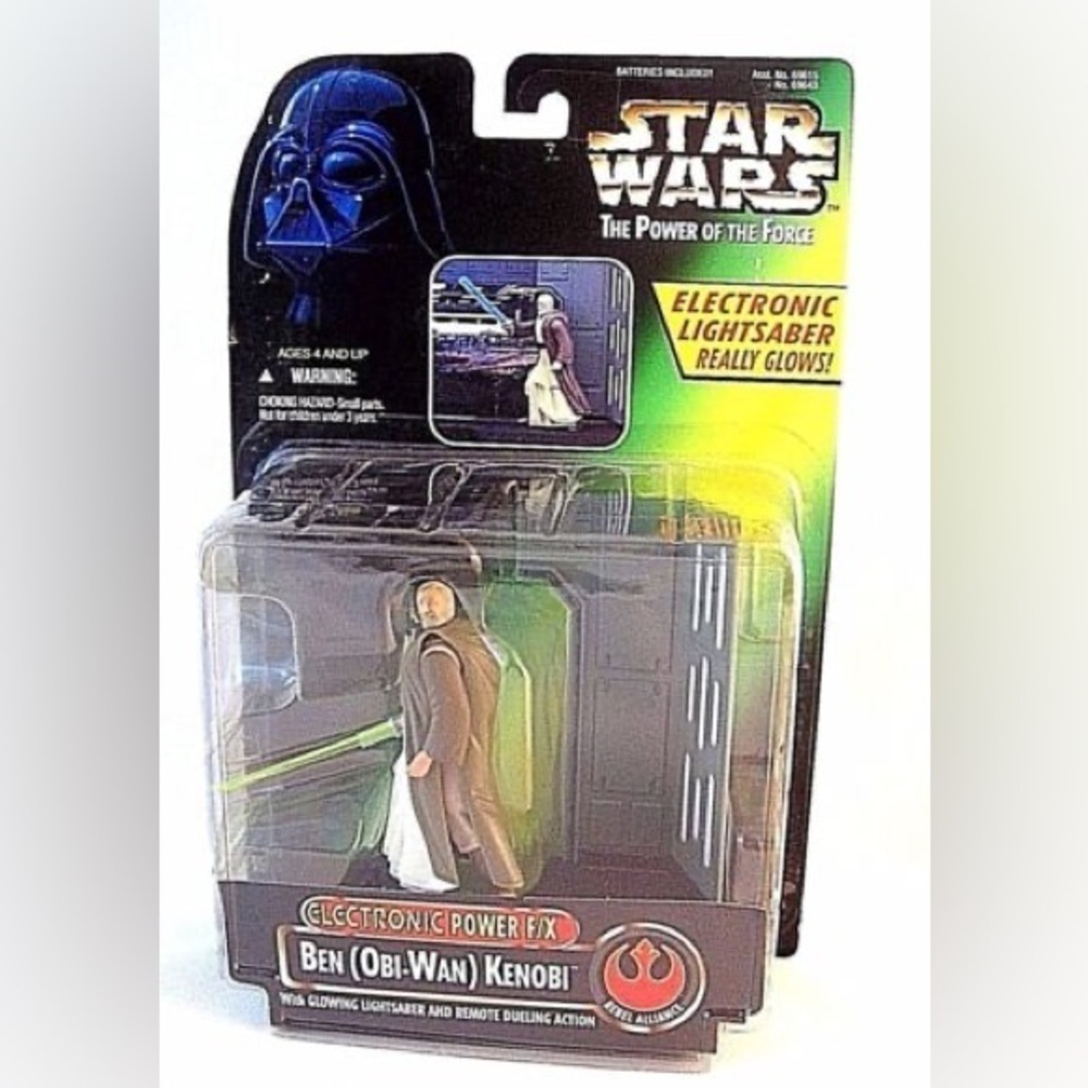 Star Wars, POTF2 Electronic Power F/X Obi Wan Kenobi C7/8+Glowing Lightsaber